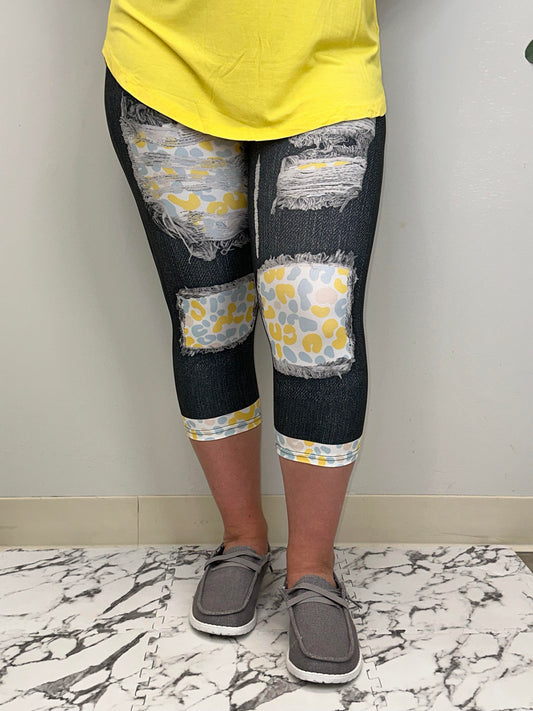 Summer Cheetah Capri w/ Butt Pockets